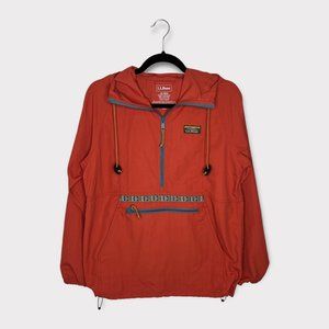 L.L. Bean Women's Mountain Classic Anorak Taped Trim Orange Spice Size XS